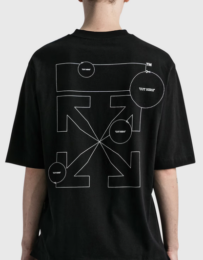 Off White Cut Here Arrow Skate Ss T-shirt