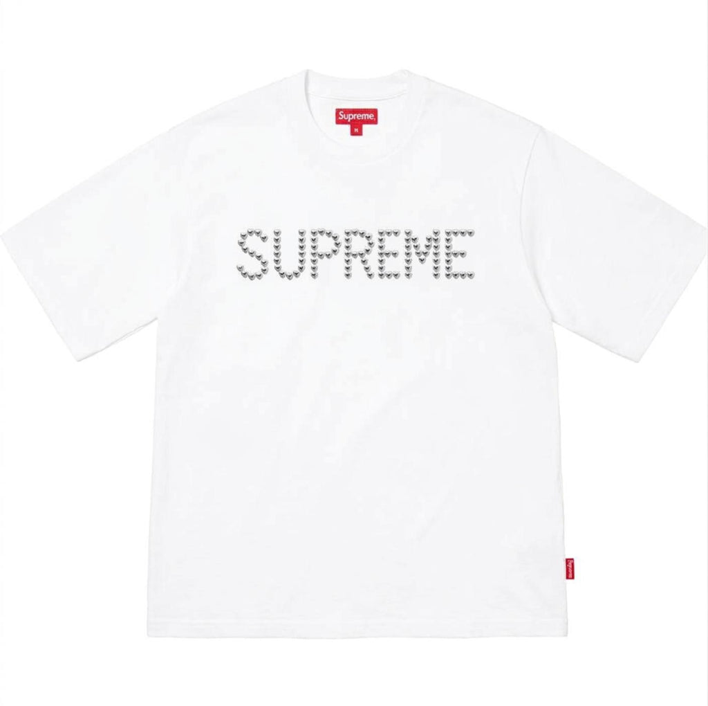 Supreme Hearts Studded S/S Top White