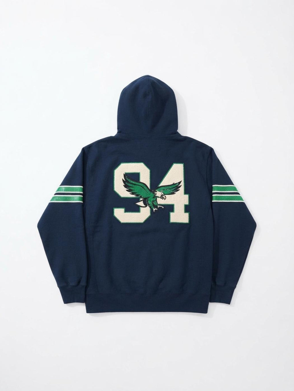Supreme Rhinestone Eagle Hooded Sweatshirt Navy