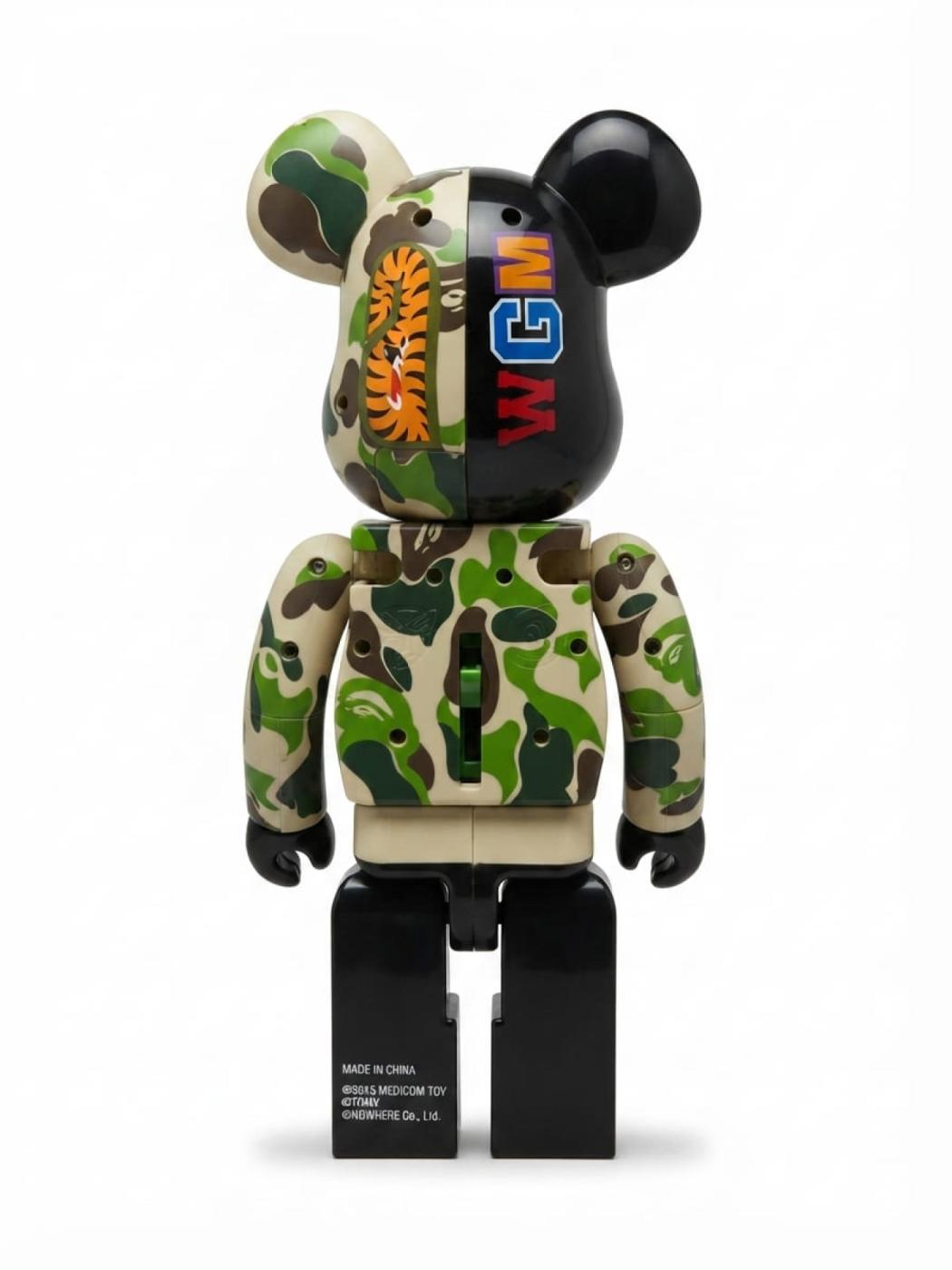 Bearbrick x BAPE Superalloy ABC Camo Shark 200%