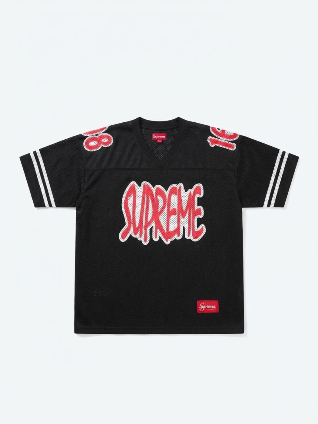 Supreme Reflective Football Jersey Black