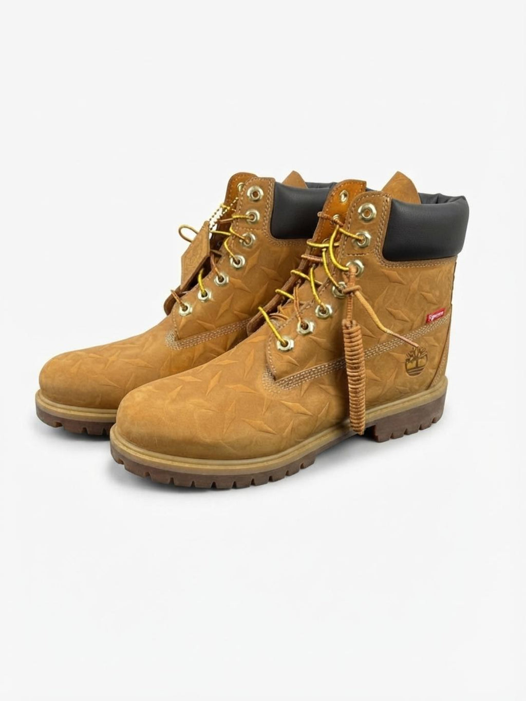 Supreme x Timberland 6 Premium Waterproof Boot Supreme Diamond Plate Wheat