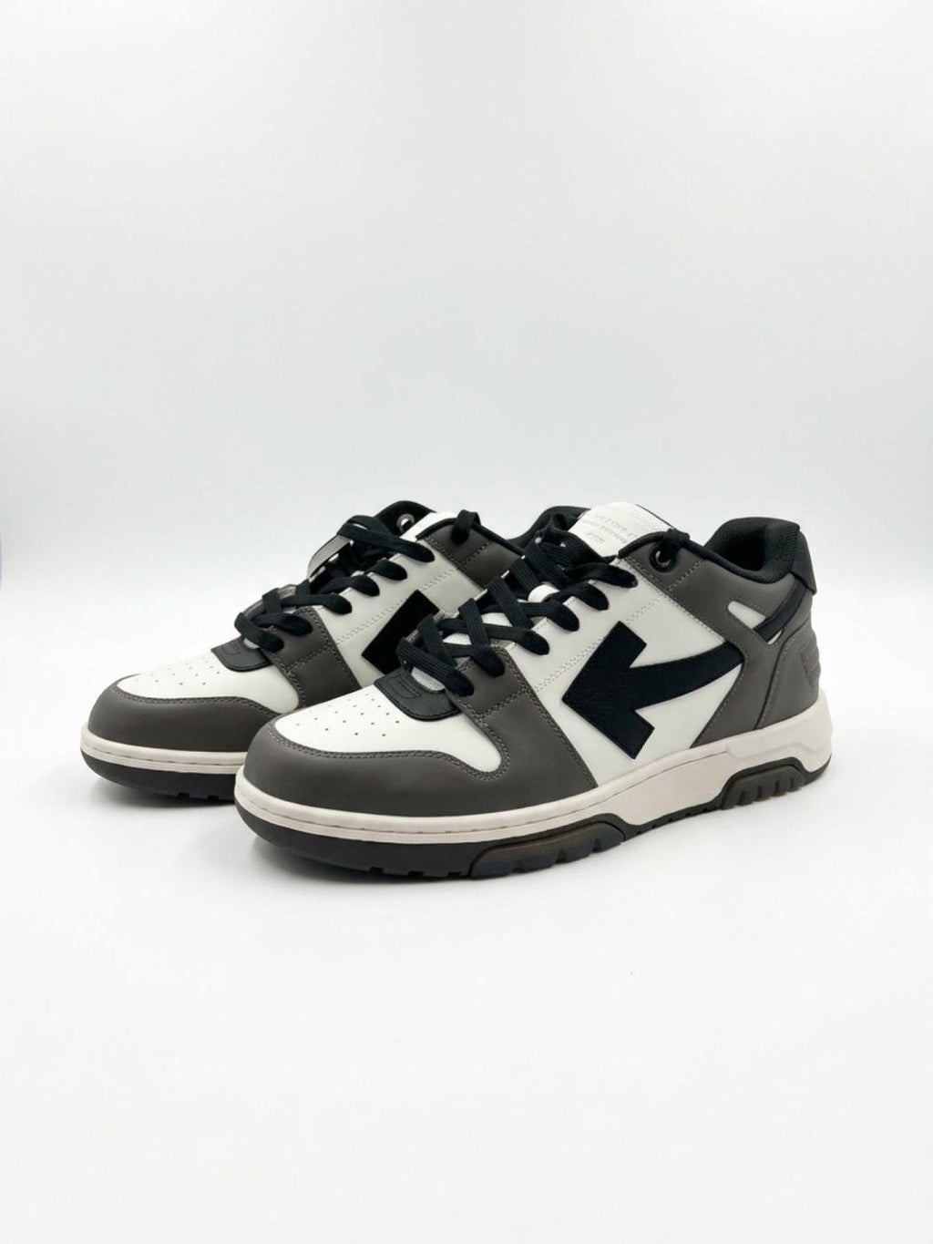 Off-White Out Of Office OOO Low Tops Dark Gray Black