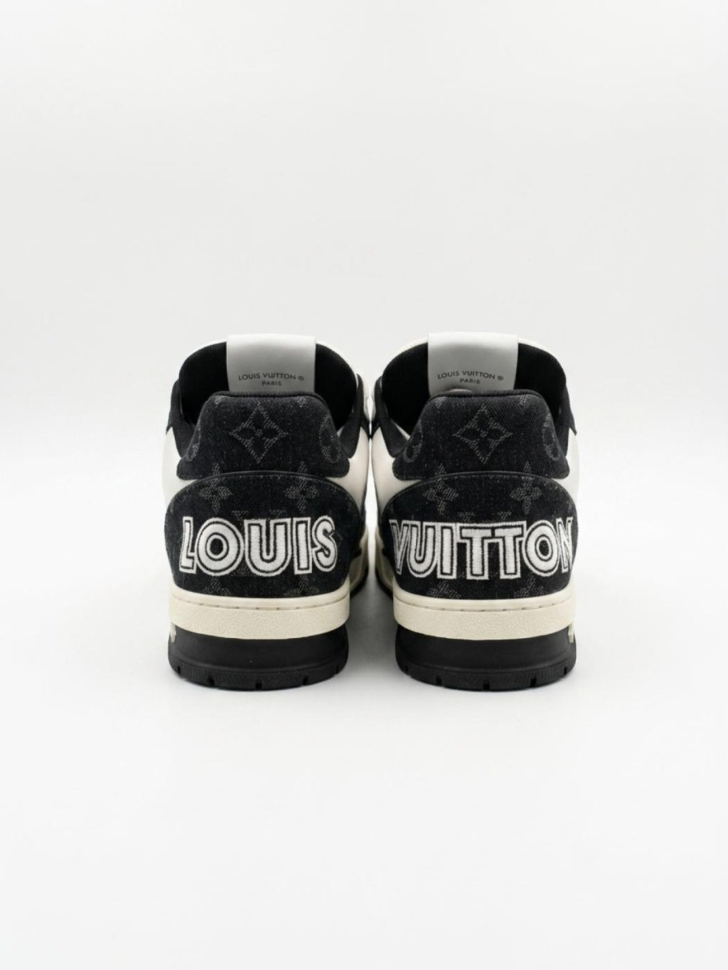 Louis Vuitton | LV Trainer Velcro Strap Monogram Denim Black White | 6.5 UK (40.5 EUR)