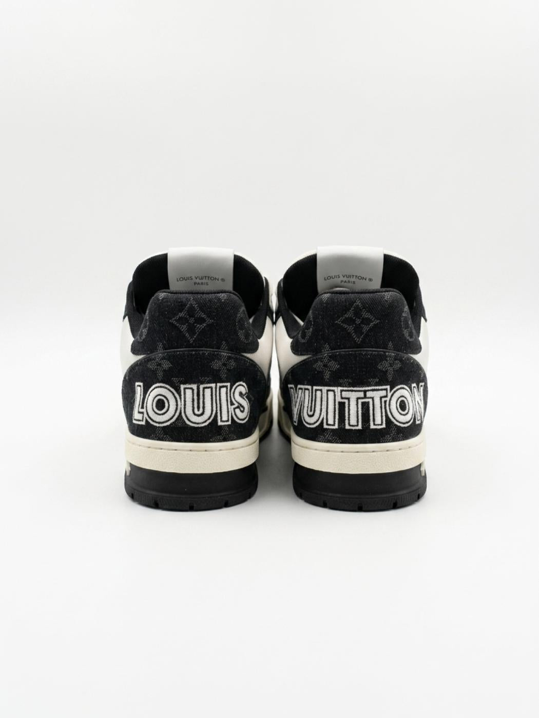 Louis Vuitton | LV Trainer Velcro Strap Monogram Denim Black White | 6.5 UK (40.5 EUR)