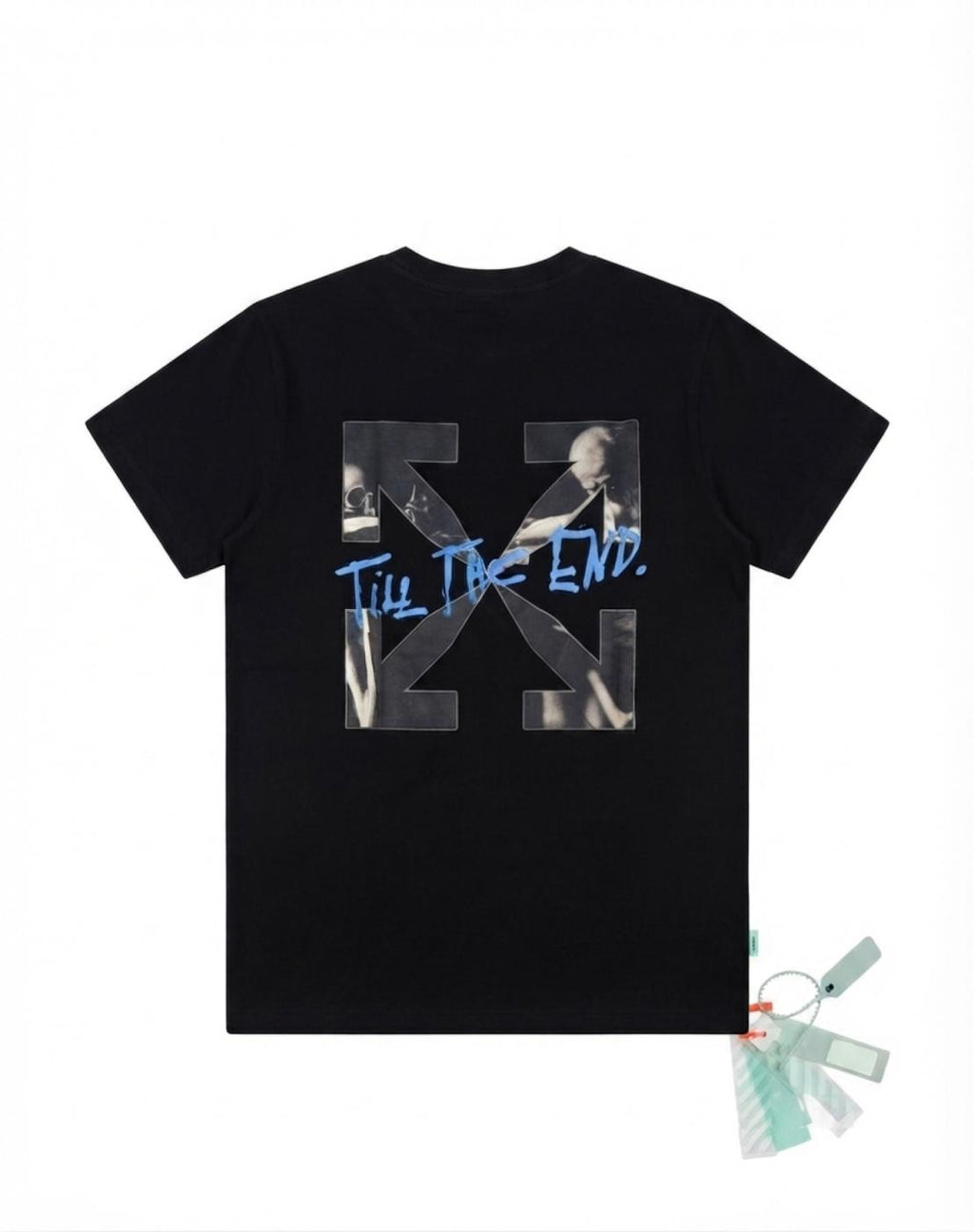 End x Off-White | San Girolamo Tee Black/Light Blue | Size L