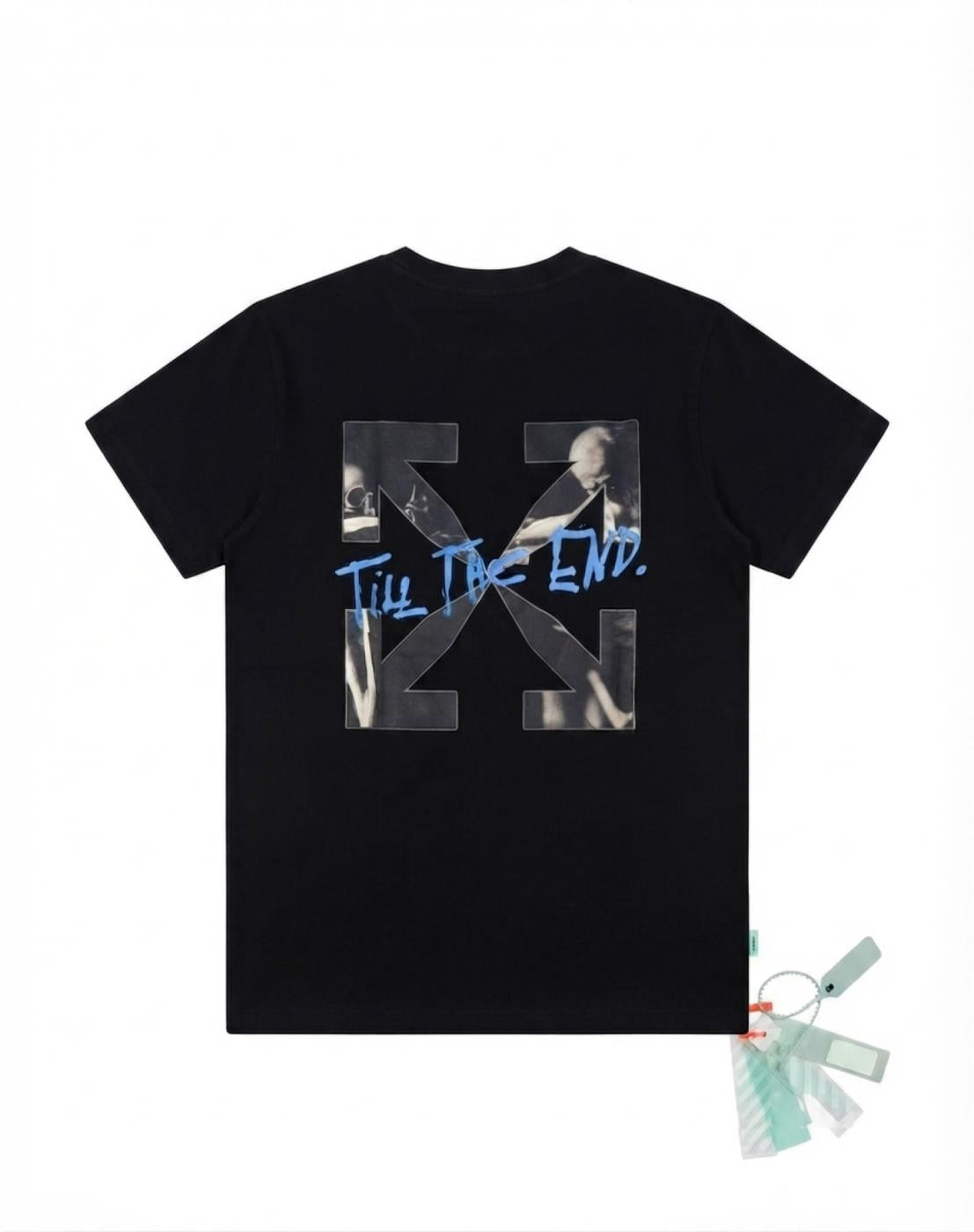 End x Off-White | San Girolamo Tee Black/Light Blue | Size L