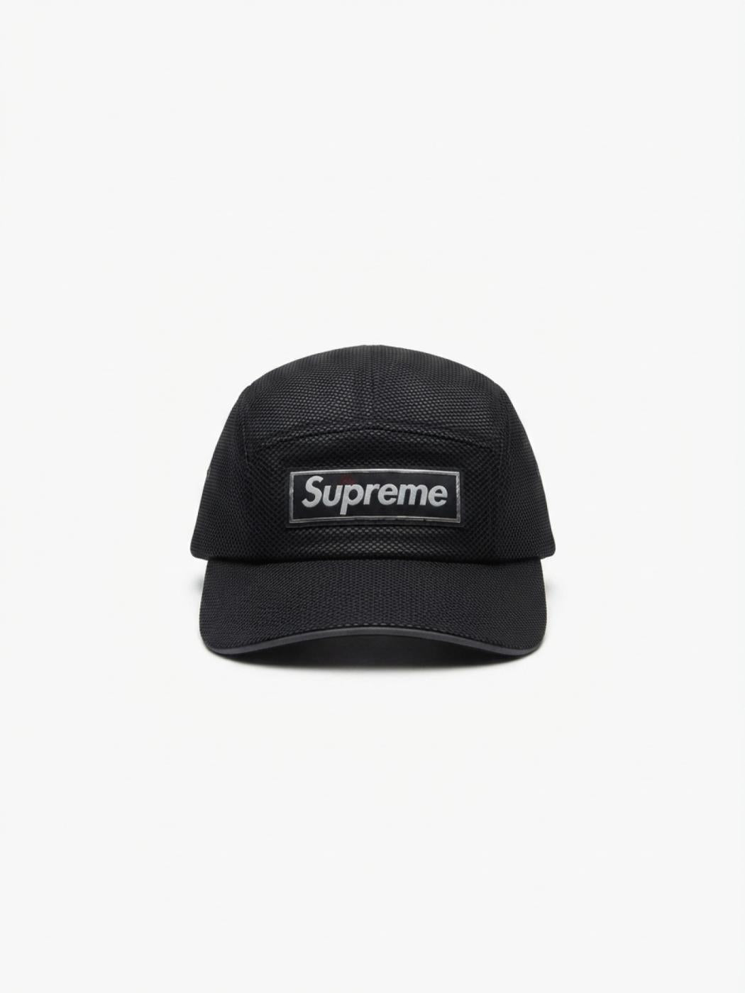 Suprme | Men's Black Supreme Metallic Mesh Cap | Black