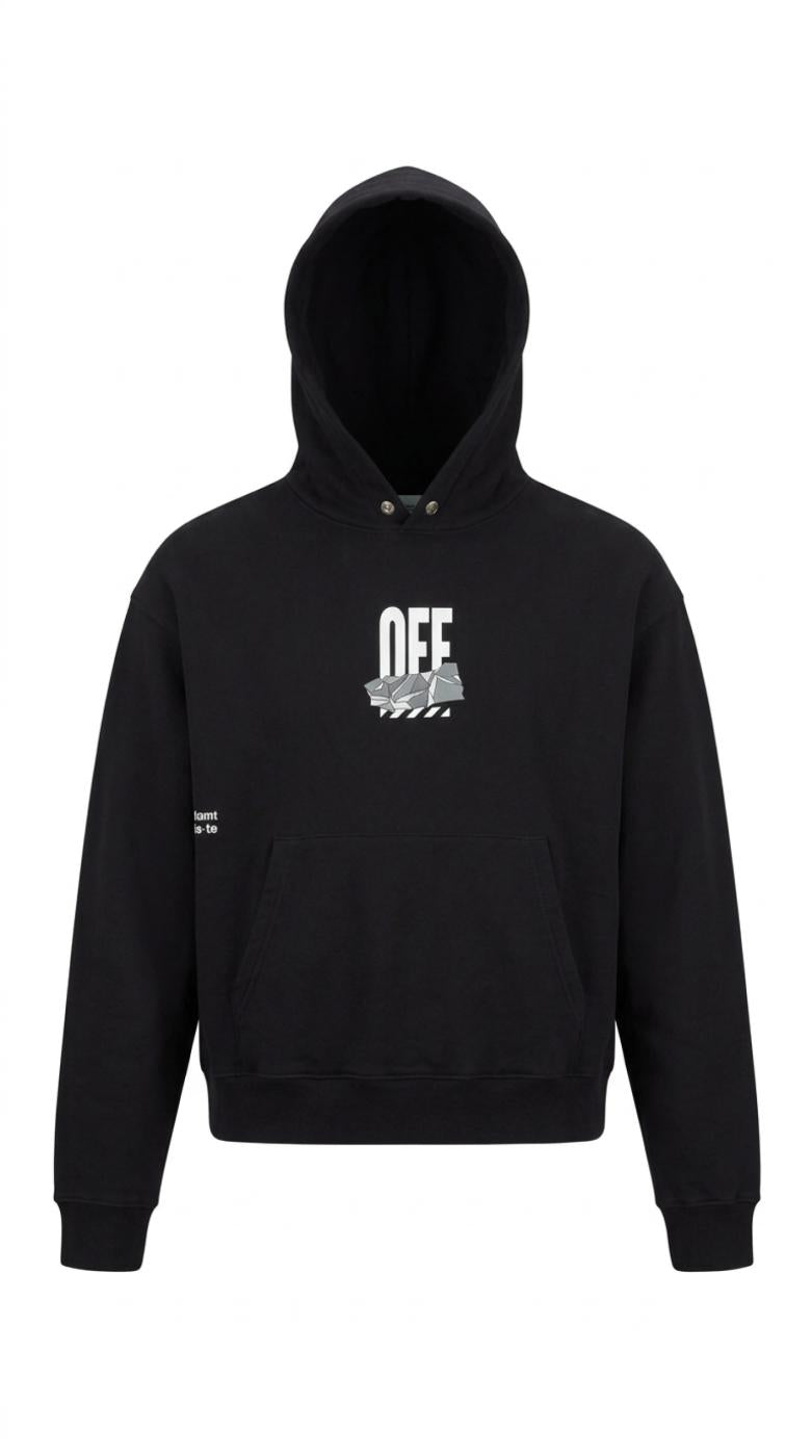 Off-White L/AB Off Active Tape Hoodie Black