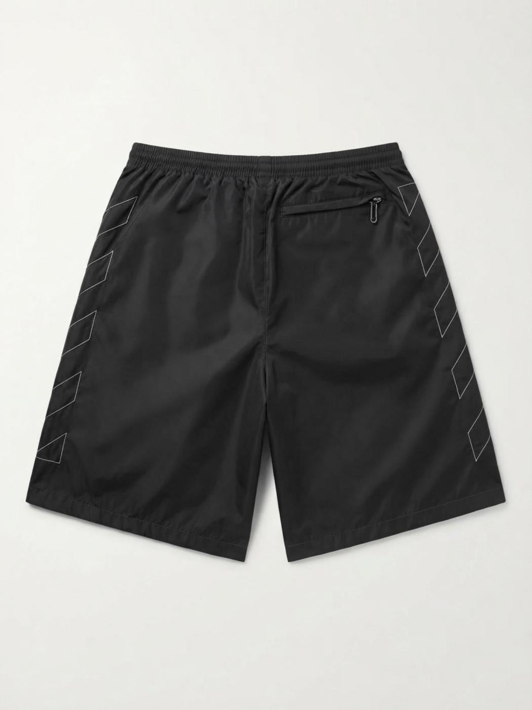 Off-White Black Diag Outline Track Shorts - XS