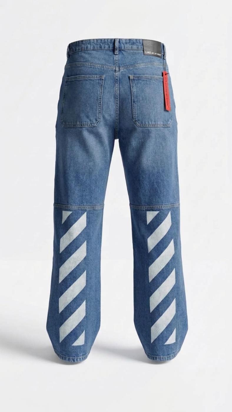 Off-White L/AB Diagonal Carpenter Jeans Steel Indigo