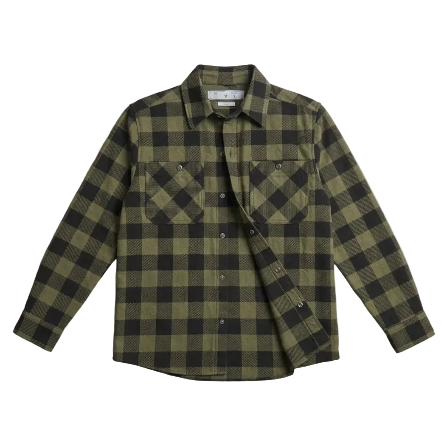 Off White Arrow Flannel Shirt Black/Green