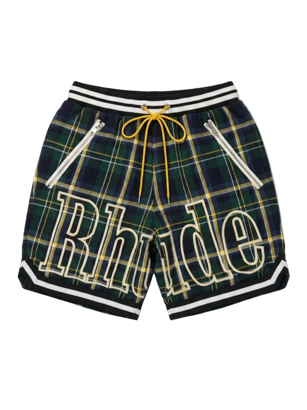 Rhude Flannel Court Logo Short Multigreen