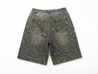 Valley Forever Shorts De Mezclilla Con Perlas Grey Vintage