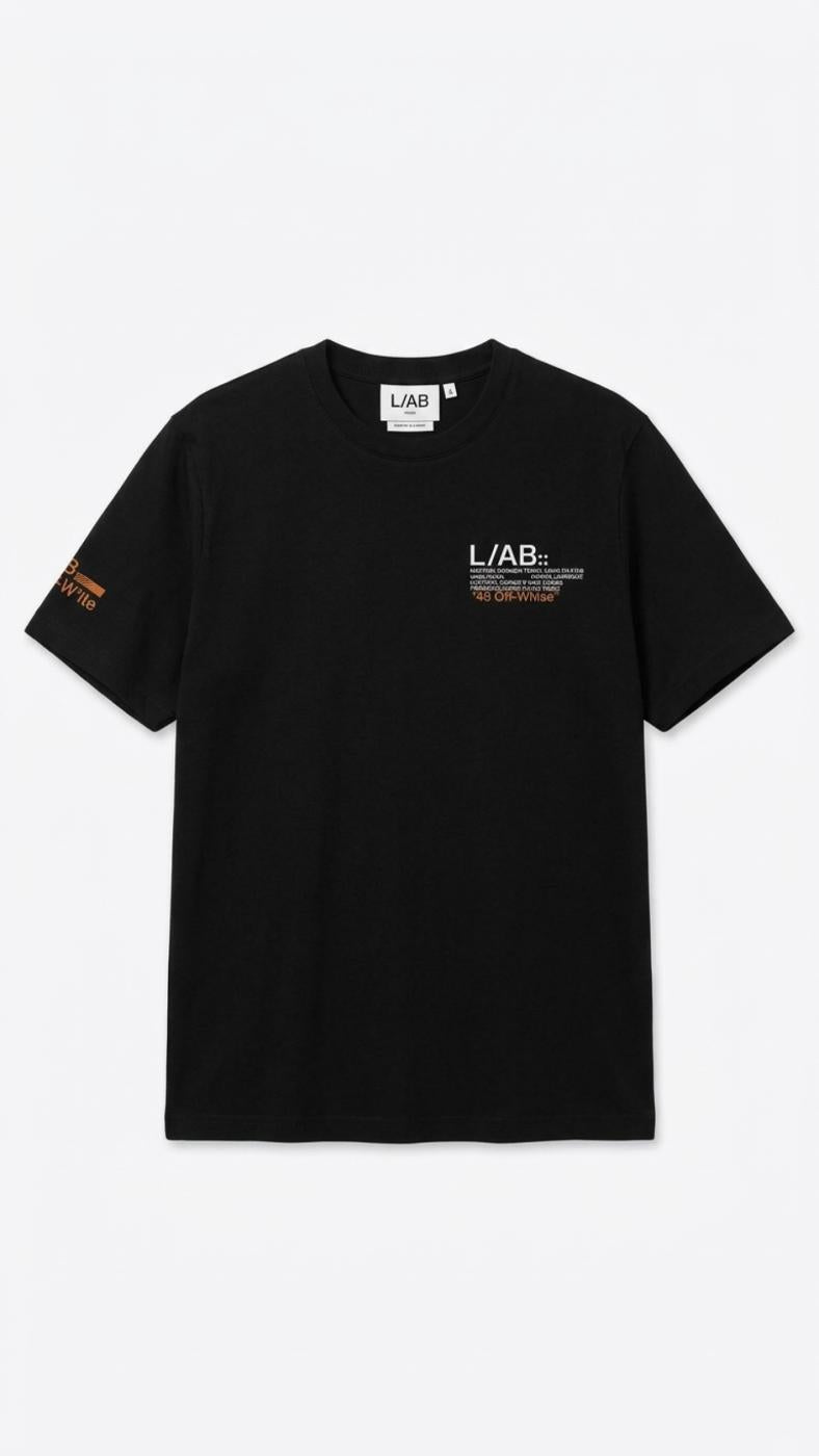 Off-White L/AB Off Active Duct Tape T-Shirt Black