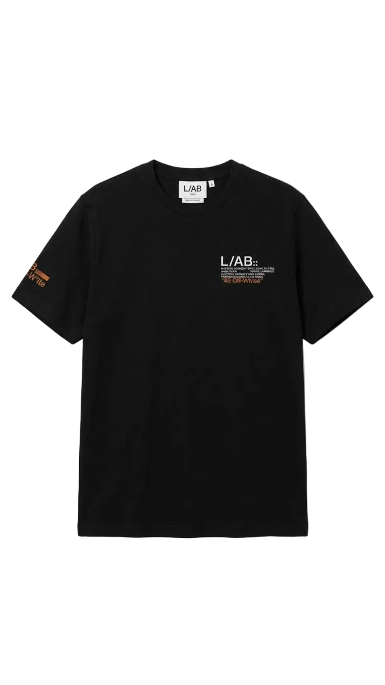Off-White L/AB Off Active Duct Tape T-Shirt Black