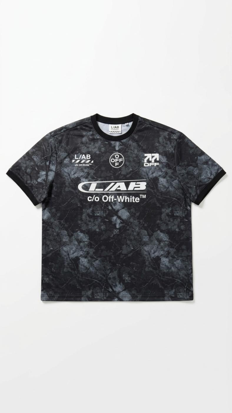 Off-White L/AB Camo Soccer T-Shirt Black