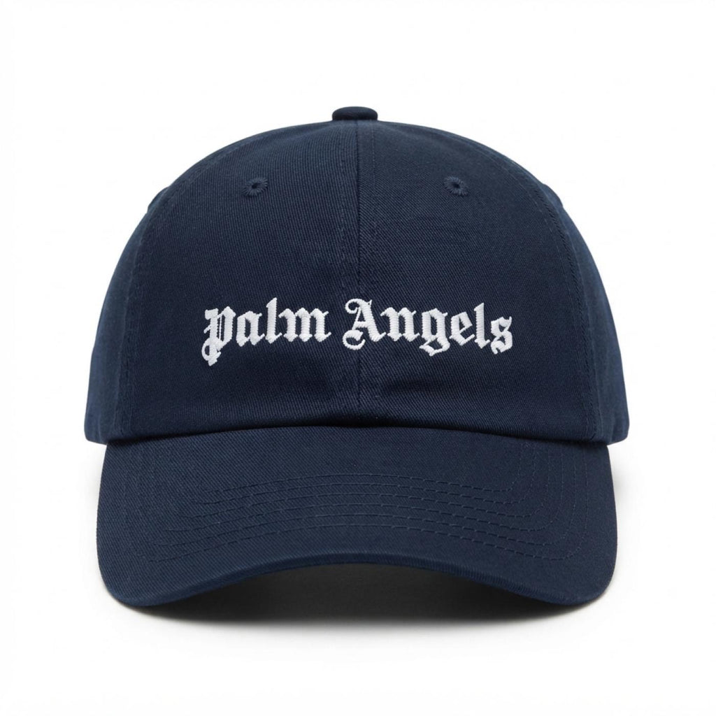 Palm Angels | Embroidered Logo Cap Navy | Blue White