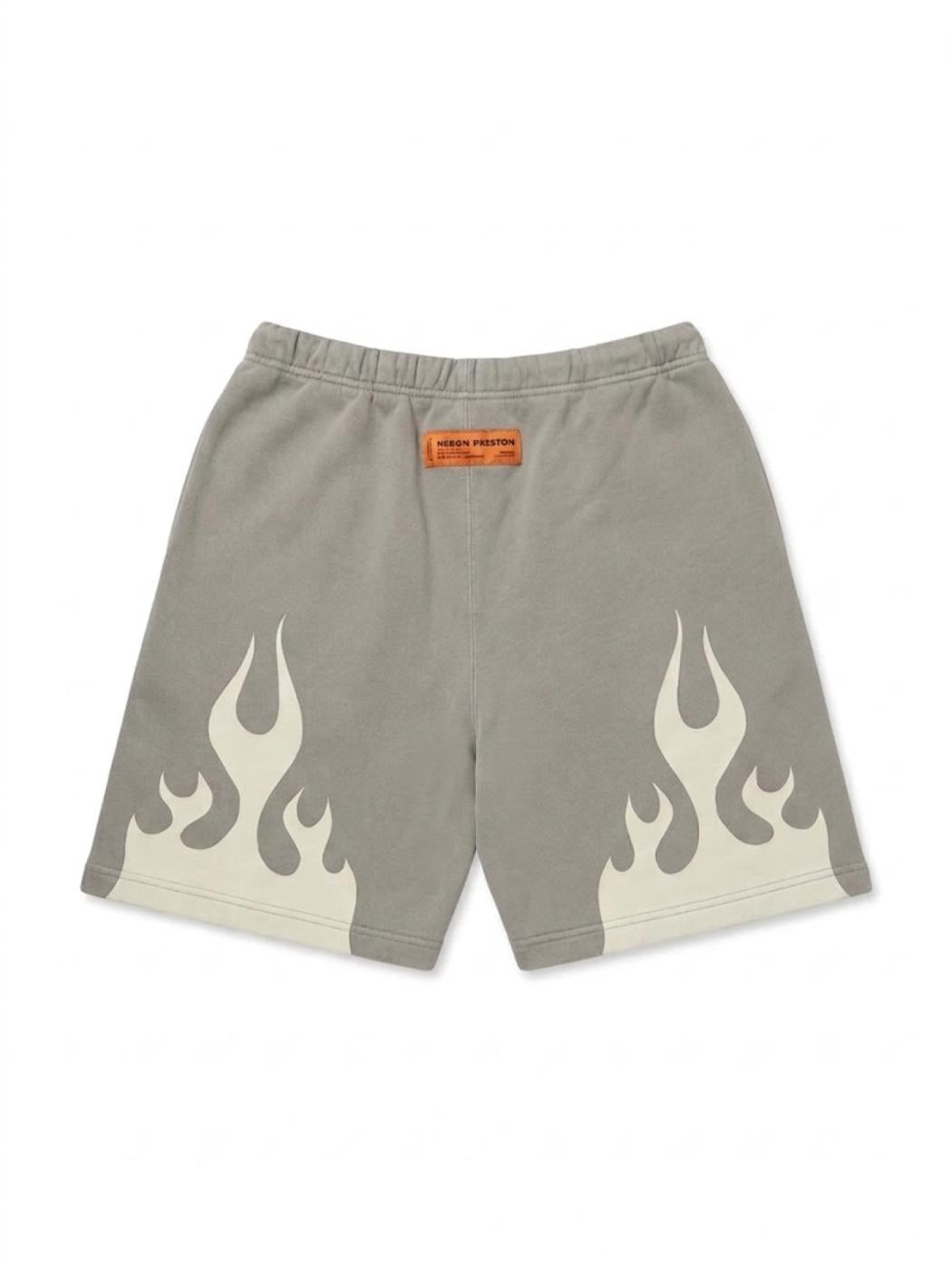 Heron Preston Heron Law Flames Sweatshorts Grey/White