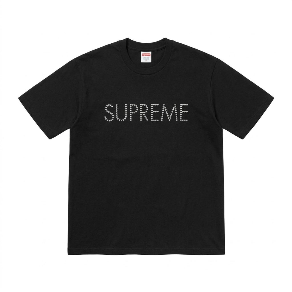 Supreme Hearts Studded S/S Top Black