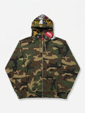 Supreme Patches Zip Up Hooded Sweatshirt Woodland Camo