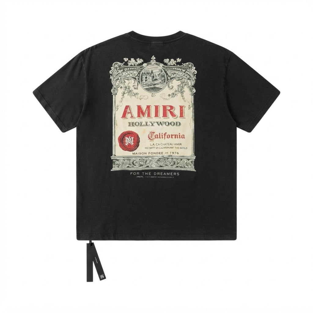 Amiri Black Chateau Stamp T-Shirt Black