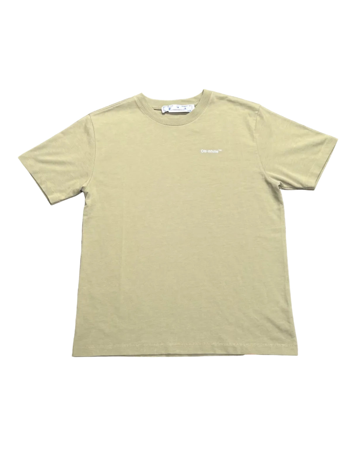 Off-White Wave Diag Print Slim Fit T-Shirt Green/White