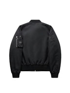 Prada Chamarra Bomber Con Placa Del Logo 2010 Black USED