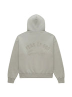 Essentials Embroidered Classic Full Zip Hoodie Smoke Grey