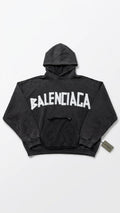 AL Balenciaga Ripped Pocket Hoodie Faded Washed M