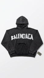AL Balenciaga Ripped Pocket Hoodie Faded Washed M