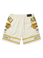 Amiri Rum Label Swim Trunks Alabaster