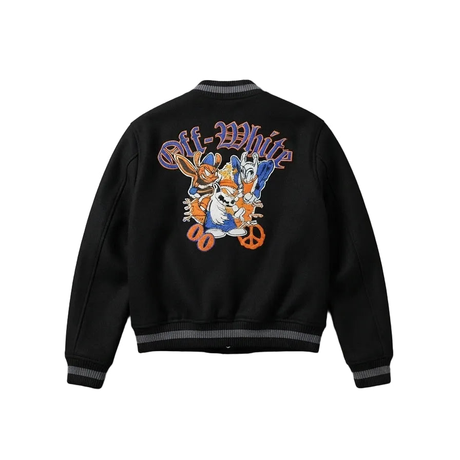 Off-White Varsity Bomber Jacket Black/Multicolor