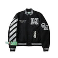 Off-White Wool Varsity Jacket Black/Silver
