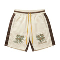 Rhude Satin Souvenir Shorts Ivory/Brown