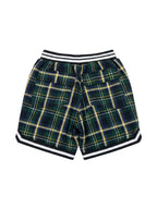 Rhude Flannel Court Logo Short Multigreen