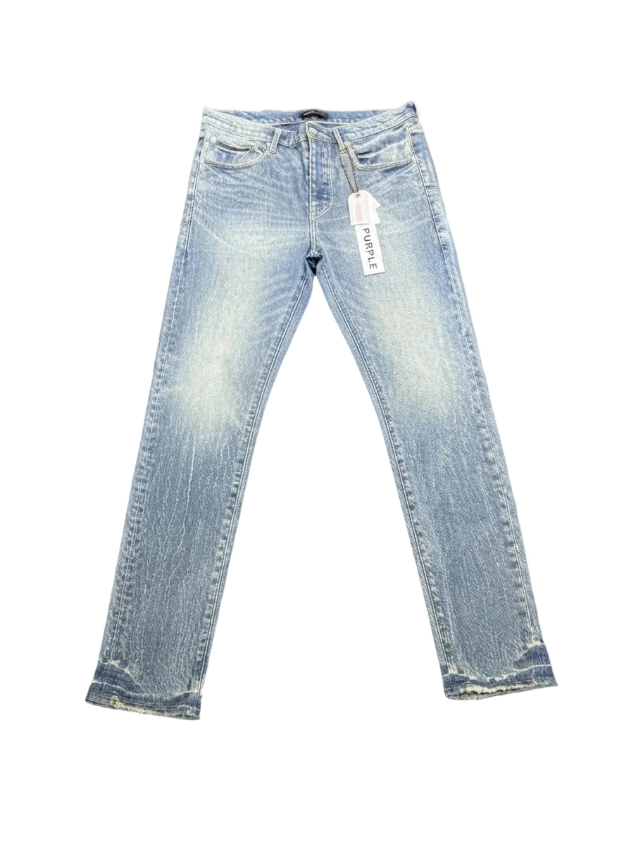 Purple Brand P005 Vintage Aged Straight Leg Jeans Mid Indigo