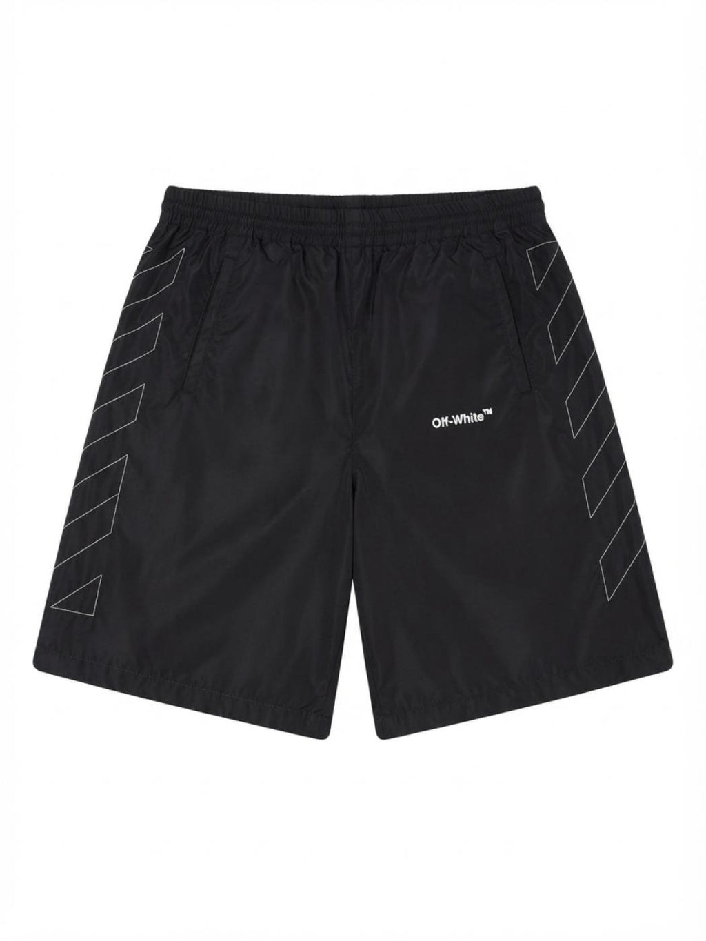 Off-White Black Diag Outline Track Shorts - XS