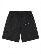 Off-White Black Diag Outline Track Shorts - XS
