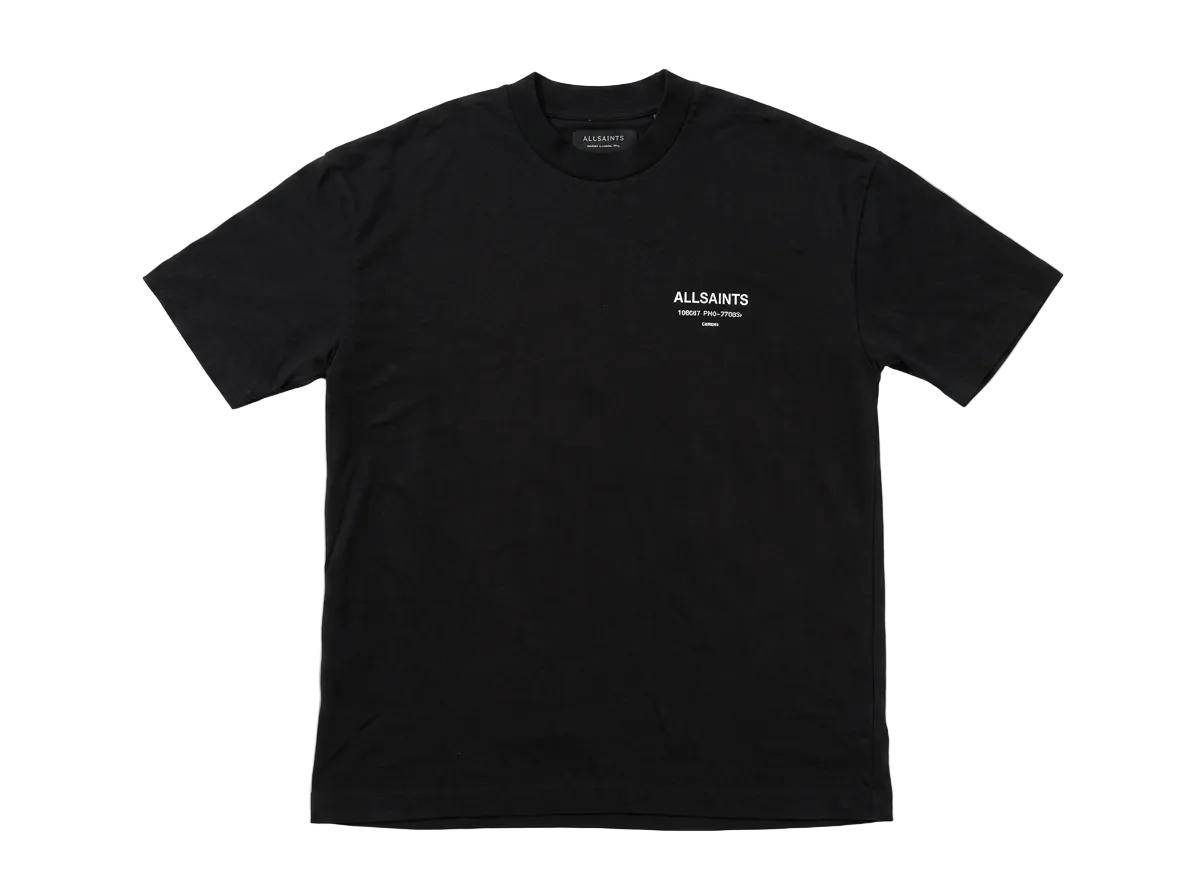 AllSaints Underground Oversized Crew Neck T-Shirt Black