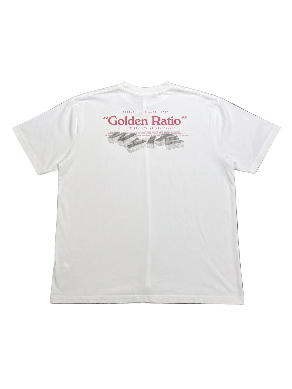 Off-White Virgil Abloh Golden Ratio S/S Over Tee White/Multicolor