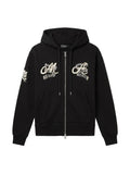 Amiri Music Club Zip Up Hoodie Black