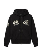 Amiri Music Club Zip Up Hoodie Black