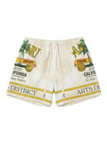 Amiri Rum Label Swim Trunks Alabaster