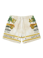 Amiri Rum Label Swim Trunks Alabaster