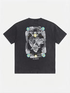 Allsaints Mysteries Oversized Graphic T-Shirt Washed Black - L