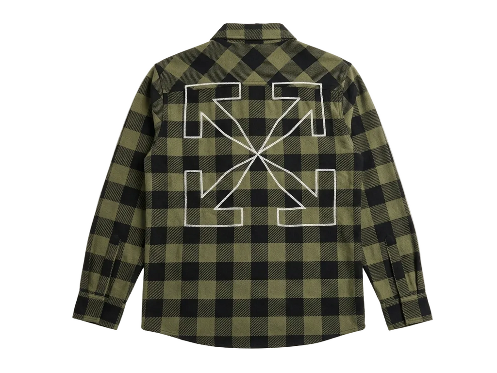 Off White Arrow Flannel Shirt Black/Green
