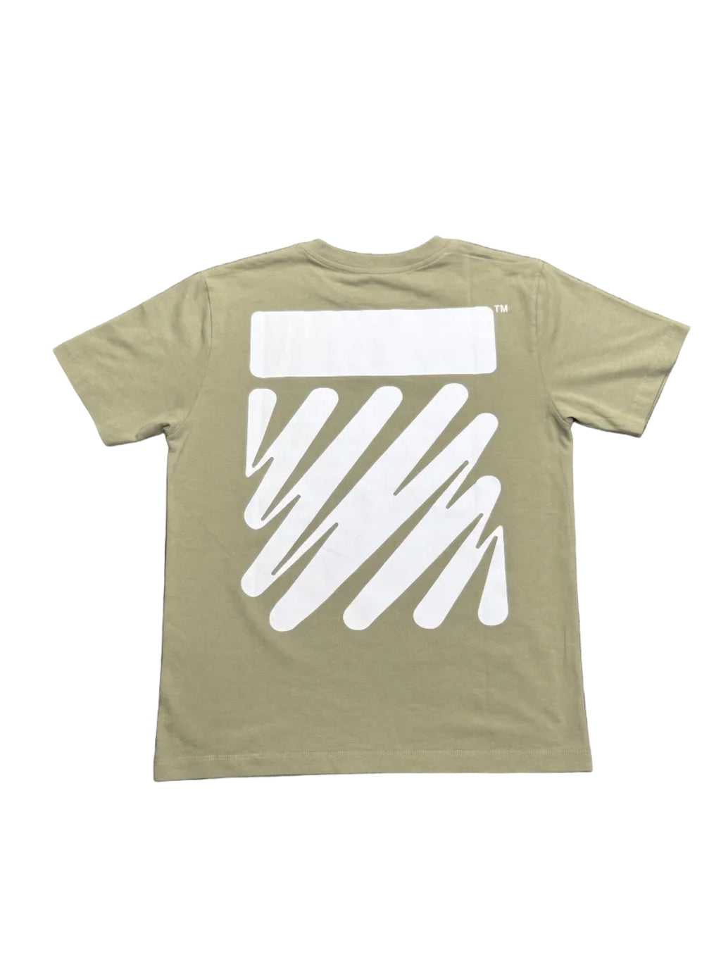 Off-White Wave Diag Print Slim Fit T-Shirt Green/White