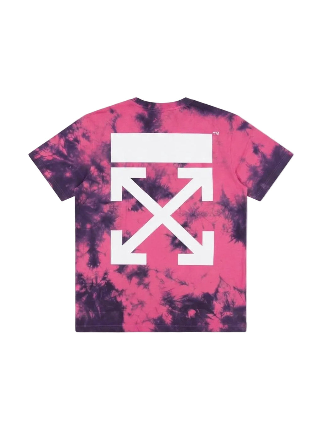Off-White| Arrow Tie Dye Slim Short-Sleeve Tee 'Fuschia/White | Size L
