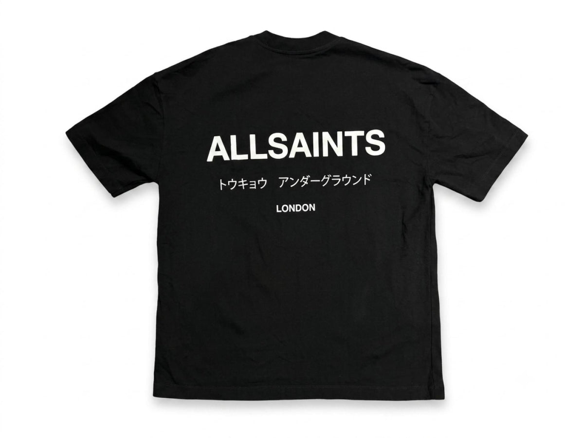 AllSaints Underground Oversized Crew Neck T-Shirt Black
